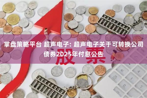 掌盘策略平台 超声电子: 超声电子关于可转换公司债券2025年付息公告